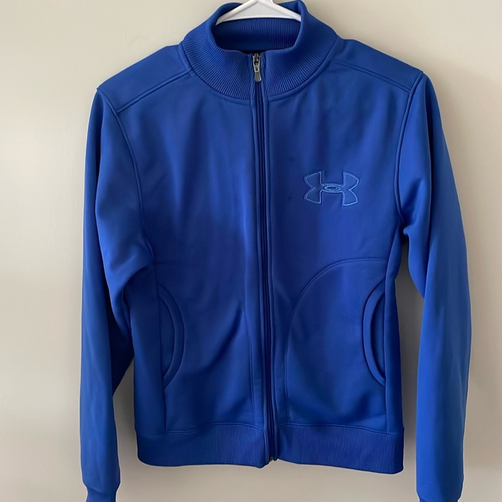Under Armour Blue Zip Up Sweatshirt Fleece Small